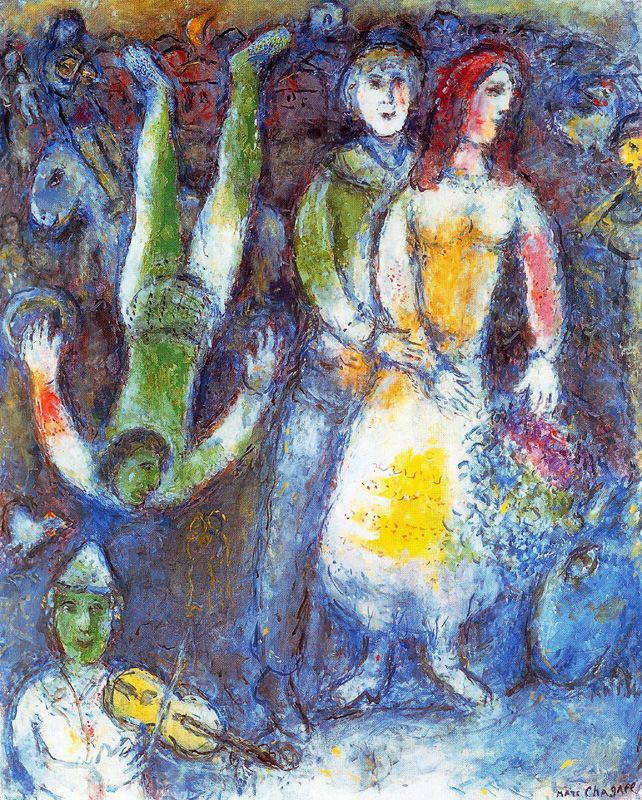 Der fliegende Clown Zeitgenosse Marc Chagall Ölgemälde